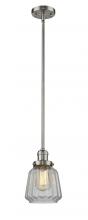 Innovations Lighting 201S-SN-G142-LED - Chatham - 1 Light - 7 inch - Brushed Satin Nickel - Stem Hung - Mini Pendant