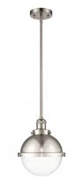 Innovations Lighting 201S-SN-HFS-82-SN-LED - Hampden - 1 Light - 9 inch - Brushed Satin Nickel - Stem Hung - Mini Pendant