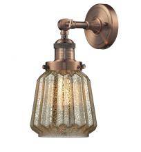 Innovations Lighting 203-AC-G146-LED - Chatham - 1 Light - 7 inch - Antique Copper - Sconce