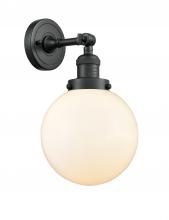 Innovations Lighting 203-BK-G201-8 - Beacon - 1 Light - 8 inch - Matte Black - Sconce