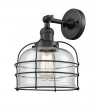 Innovations Lighting 203-BK-G72-CE-LED - Bell Cage - 1 Light - 9 inch - Matte Black - Sconce