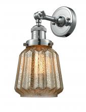 Innovations Lighting 203-PN-G146-LED - Chatham - 1 Light - 7 inch - Polished Nickel - Sconce