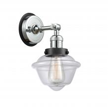  203PC-BPBK-HRBK-G532 - Oxford - 1 Light - 8 inch - Polished Chrome - Sconce