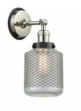  203PN-BPBK-HRBK-G262 - Stanton - 1 Light - 6 inch - Polished Nickel - Sconce