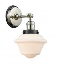  203PN-BPBK-HRBK-G531 - Oxford - 1 Light - 8 inch - Polished Nickel - Sconce