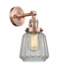 Innovations Lighting 203SW-AC-G142-LED - Chatham - 1 Light - 7 inch - Antique Copper - Sconce
