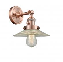 Innovations Lighting 203SW-AC-G2-LED - Halophane - 1 Light - 9 inch - Antique Copper - Sconce