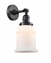  203SW-BK-G181-LED - Canton - 1 Light - 7 inch - Matte Black - Sconce