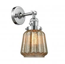 Innovations Lighting 203SW-PC-G146 - Chatham - 1 Light - 7 inch - Polished Chrome - Sconce