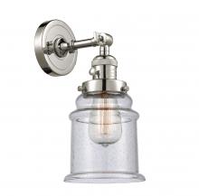  203SW-PN-G184-LED - Canton - 1 Light - 7 inch - Polished Nickel - Sconce