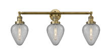 Innovations Lighting 205-BB-G165-LED - Geneseo - 3 Light - 32 inch - Brushed Brass - Bath Vanity Light