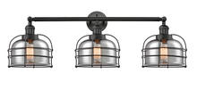 Innovations Lighting 205-BK-G73-CE-LED - Bell Cage - 3 Light - 34 inch - Matte Black - Bath Vanity Light