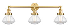 Innovations Lighting 205-SG-G322-LED - Olean - 3 Light - 31 inch - Satin Gold - Bath Vanity Light