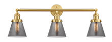 Innovations Lighting 205-SG-G63-LED - Cone - 3 Light - 30 inch - Satin Gold - Bath Vanity Light