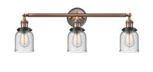 Innovations Lighting 205BP-ACBK-G54 - Bell - 3 Light - 30 inch - Antique Copper - Bath Vanity Light