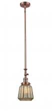 Innovations Lighting 206-AC-G146-LED - Chatham - 1 Light - 7 inch - Antique Copper - Stem Hung - Mini Pendant