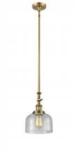 Innovations Lighting 206-BB-G74-LED - Bell - 1 Light - 8 inch - Brushed Brass - Stem Hung - Mini Pendant