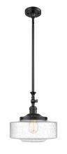  206-BK-G694-12 - Bridgeton - 1 Light - 12 inch - Matte Black - Stem Hung - Mini Pendant