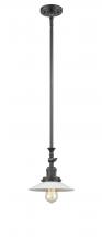 Innovations Lighting 206-OB-G1-LED - Halophane - 1 Light - 9 inch - Oil Rubbed Bronze - Stem Hung - Mini Pendant