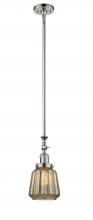 Innovations Lighting 206-PN-G146-LED - Chatham - 1 Light - 7 inch - Polished Nickel - Stem Hung - Mini Pendant