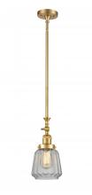 Innovations Lighting 206-SG-G142-LED - Chatham - 1 Light - 7 inch - Satin Gold - Stem Hung - Mini Pendant