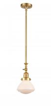 Innovations Lighting 206-SG-G321-LED - Olean - 1 Light - 7 inch - Satin Gold - Stem Hung - Mini Pendant