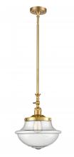 Innovations Lighting 206-SG-G544-LED - Oxford - 1 Light - 12 inch - Satin Gold - Stem Hung - Mini Pendant