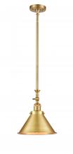 Innovations Lighting 206-SG-M10-SG-LED - Briarcliff - 1 Light - 10 inch - Satin Gold - Stem Hung - Mini Pendant