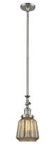 Innovations Lighting 206-SN-G146-LED - Chatham - 1 Light - 7 inch - Brushed Satin Nickel - Stem Hung - Mini Pendant