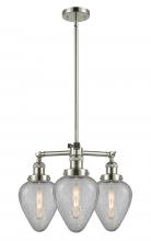  207-PN-G165 - Geneseo - 3 Light - 26 inch - Polished Nickel - Stem Hung - Chandelier