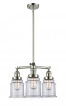  207-PN-G182 - Canton - 3 Light - 18 inch - Polished Nickel - Stem Hung - Chandelier