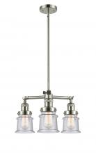  207-PN-G184S-LED - Canton - 3 Light - 18 inch - Polished Nickel - Stem Hung - Chandelier