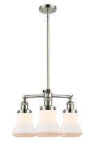  207-PN-G191-LED - Bellmont - 3 Light - 18 inch - Polished Nickel - Stem Hung - Chandelier