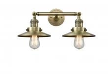 Innovations Lighting 208-AB-M4-LED - Railroad - 2 Light - 18 inch - Antique Brass - Bath Vanity Light