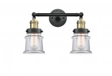  208-BAB-G182S - Canton - 2 Light - 17 inch - Black Antique Brass - Bath Vanity Light