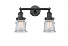 Innovations Lighting 208-BK-G184S - Canton - 2 Light - 17 inch - Matte Black - Adjustable Bath Vanity Light