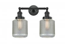 Innovations Lighting 208-BK-G262-LED - Stanton - 2 Light - 16 inch - Matte Black - Bath Vanity Light