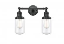  208-BK-G312 - Dover - 2 Light - 14 inch - Matte Black - Bath Vanity Light