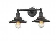  208-OB-M5 - Railroad - 2 Light - 18 inch - Oil Rubbed Bronze - Bath Vanity Light