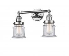 Innovations Lighting 208-PC-G182S-LED - Canton - 2 Light - 17 inch - Polished Chrome - Adjustable Bath Vanity Light