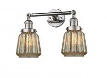 Innovations Lighting 208-PN-G146-LED - Chatham - 2 Light - 16 inch - Polished Nickel - Bath Vanity Light