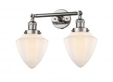  208-PN-G661-7 - Bullet - 2 Light - 18 inch - Polished Nickel - Bath Vanity Light