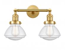 Innovations Lighting 208-SG-G324-LED - Olean - 2 Light - 17 inch - Satin Gold - Bath Vanity Light