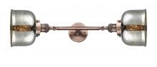  208L-AC-G78-LED - Bell - 2 Light - 8 inch - Antique Copper - Bath Vanity Light