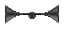 Innovations Lighting 208L-BK-M10-BK-LED - Briarcliff - 2 Light - 10 inch - Matte Black - Bath Vanity Light