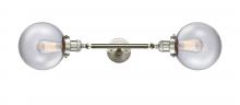  208L-SN-G202-8-LED - Beacon - 2 Light - 8 inch - Brushed Satin Nickel - Bath Vanity Light