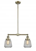 Innovations Lighting 209-AB-G142 - Chatham - 2 Light - 21 inch - Antique Brass - Stem Hung - Island Light