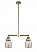  209-AB-G58-LED - Bell - 2 Light - 21 inch - Antique Brass - Stem Hung - Island Light