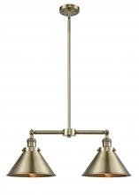 Innovations Lighting 209-AB-M10-AB-LED - Briarcliff - 2 Light - 21 inch - Antique Brass - Stem Hung - Island Light