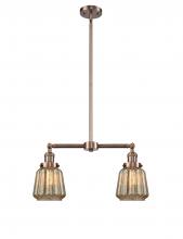 Innovations Lighting 209-AC-G146 - Chatham - 2 Light - 21 inch - Antique Copper - Stem Hung - Island Light